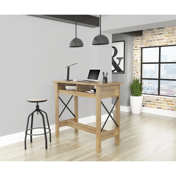 Multi Purpose Pub/Home Office Table 47.2 In. W Rectangular Amaretto